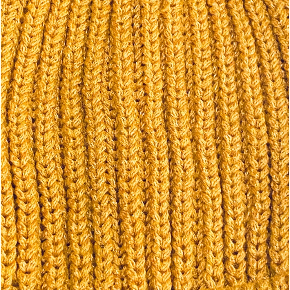 🌟HP🌟NWOT Prince & Fox Gold Acrylic Knit Pom Beanie Aeropostale OS - Picture 8 of 8